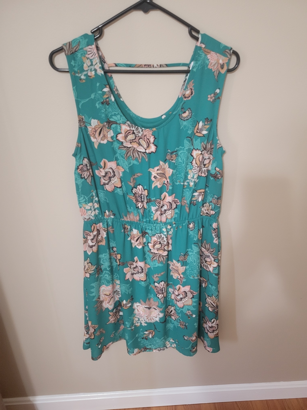 DR2 Turquoise Floral Sleeveless Dress